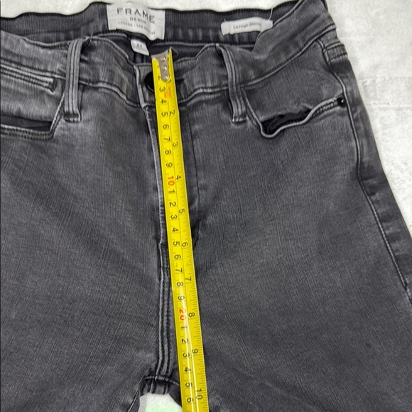 FRAME  Denim Le High Black Skinny Jeans Sleek Style Size 27 - Picture 5 of 8